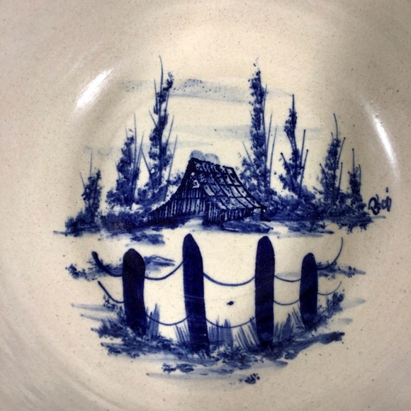 Vintage P. R. Storie Pottery Co. Hand Painted Heart Shaped Bowl - Signed - Picture 3 of 12